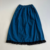 Handmade dark teal prairie skirt - M
