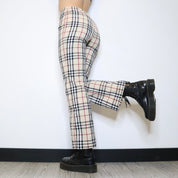 Y2K BURBERRY Nova Check Flare Pants (S)