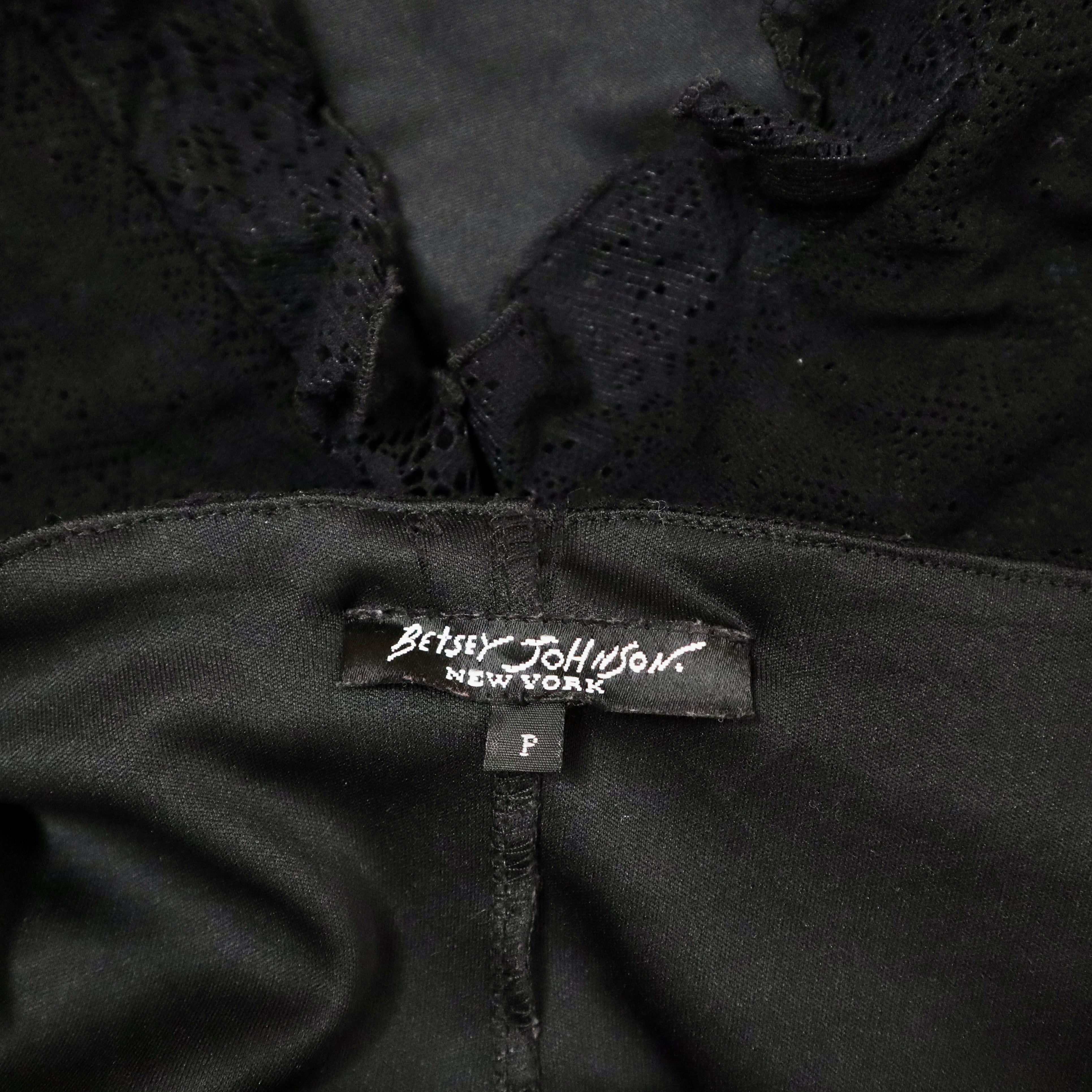 90s BETSEY JOHNSON Black Lace Dress (S)