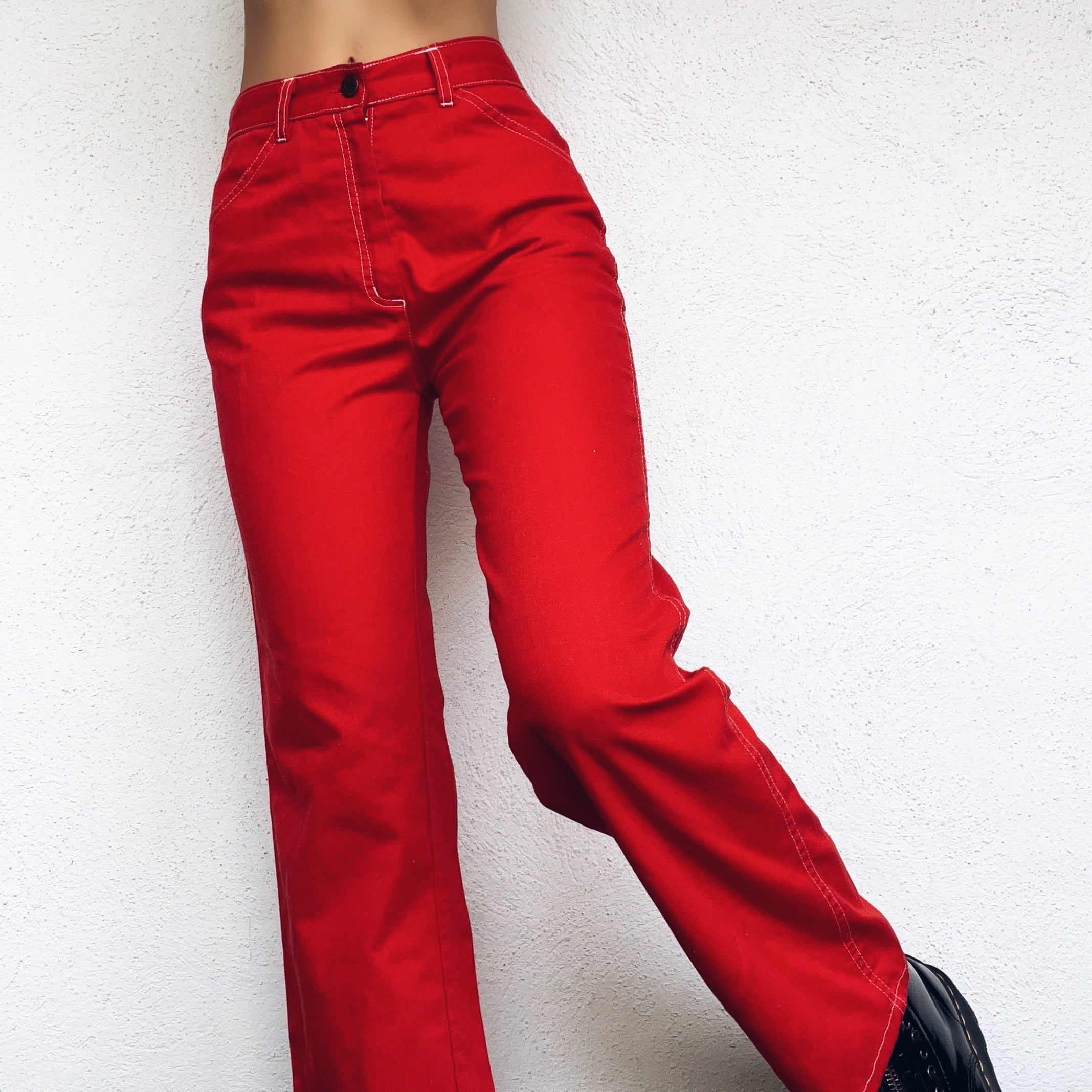 Vintage Cherry Red Pants