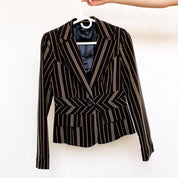 Black & Tan Striped Blazer