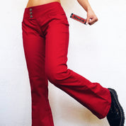 Early 2000s Cherry Red Flares