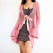 Early 2000s Long Pink Cardigan