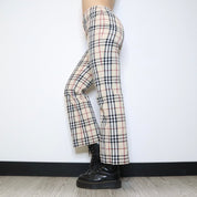 Y2K BURBERRY Nova Check Flare Pants (S)