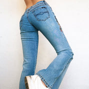 Early 2000s Butterfly Flare Jeans