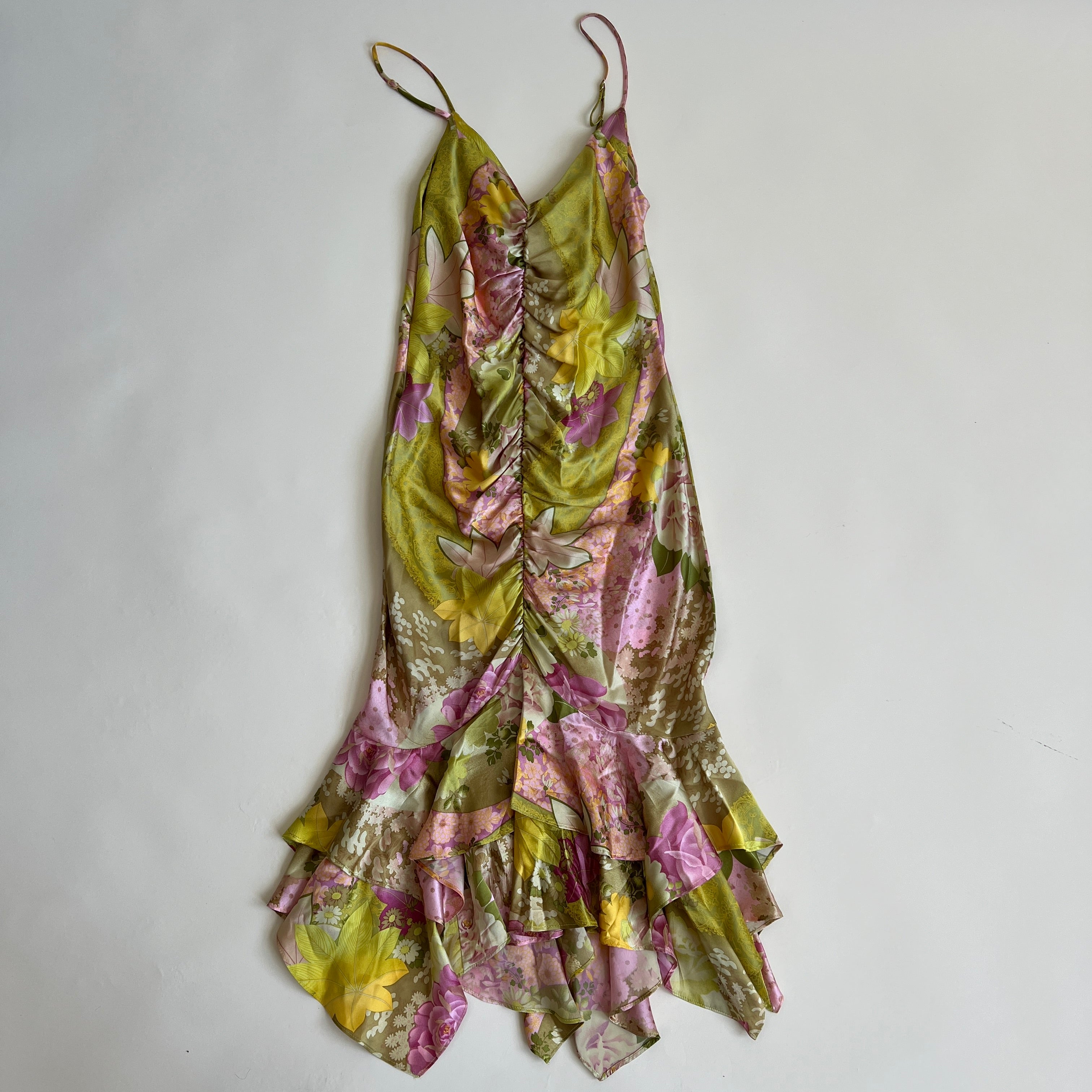 Vintage Betsey Johnson silk garden fairy dress (M)