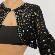 y2k sequin shrug - medium
