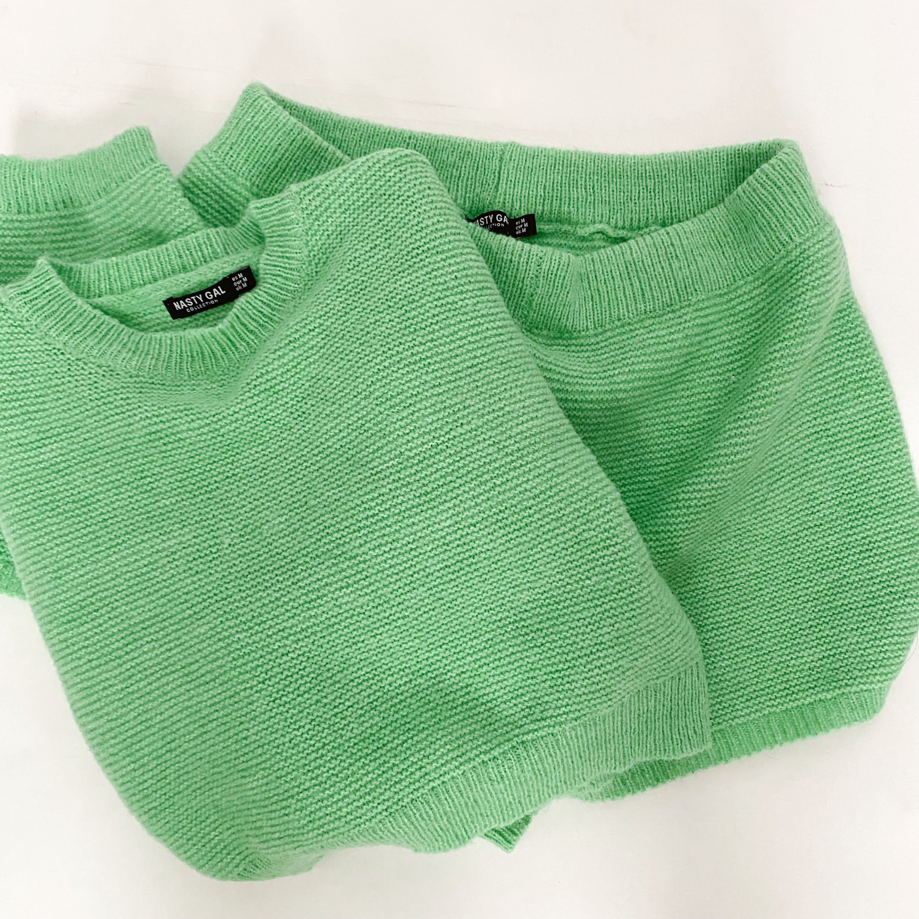 two piece knit lounge set - medium