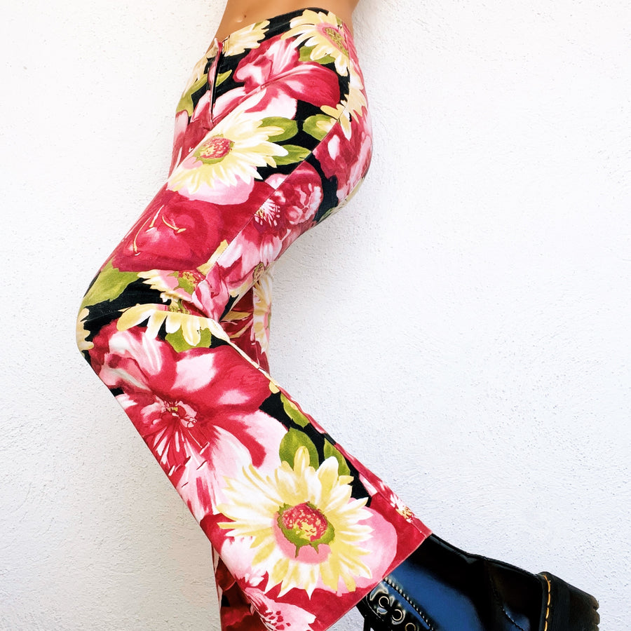 90s Funky Floral Pants