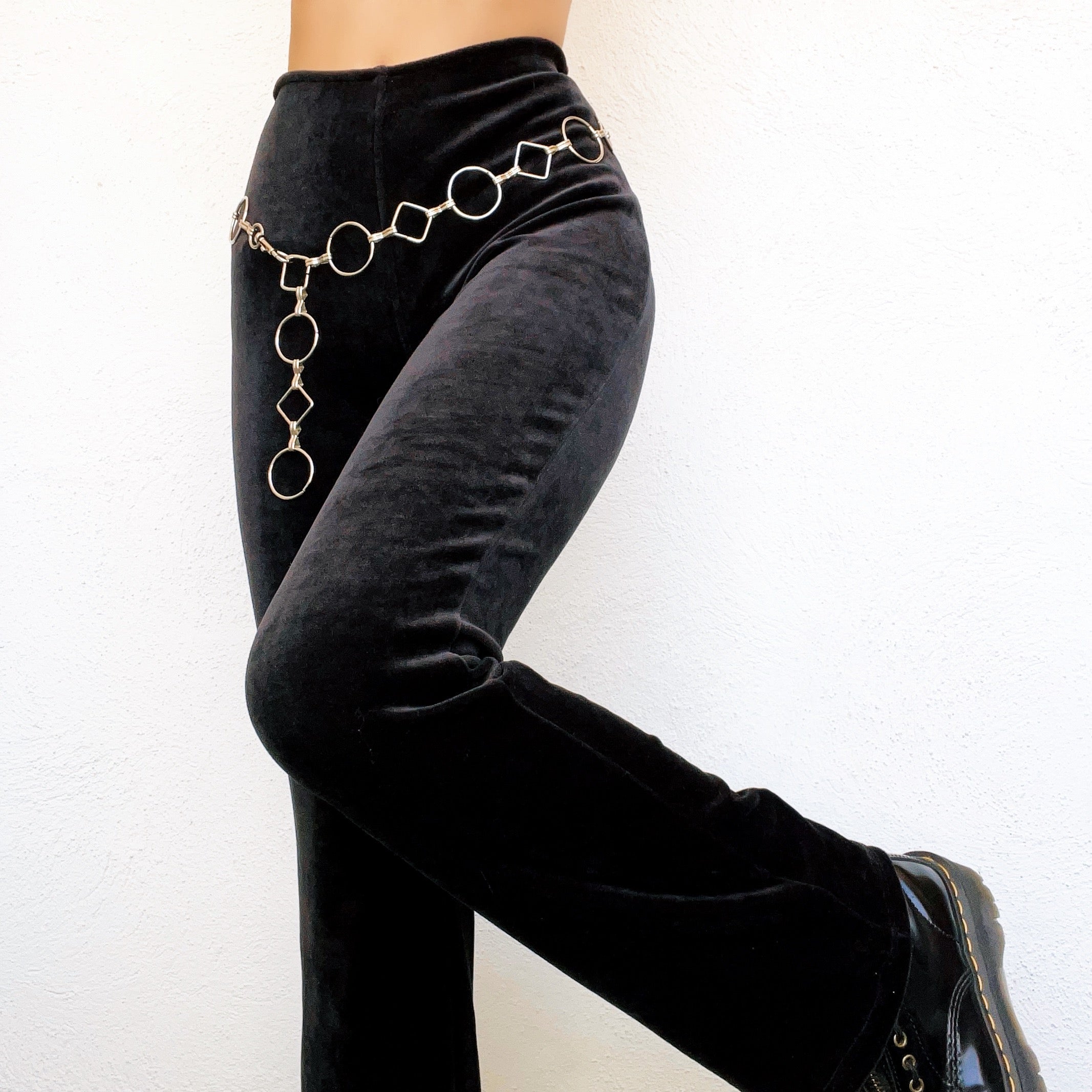 Early 2000s Stretchy Black Velvet Pants