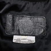 90s Black Leather and Suede Western Vest (S/M)