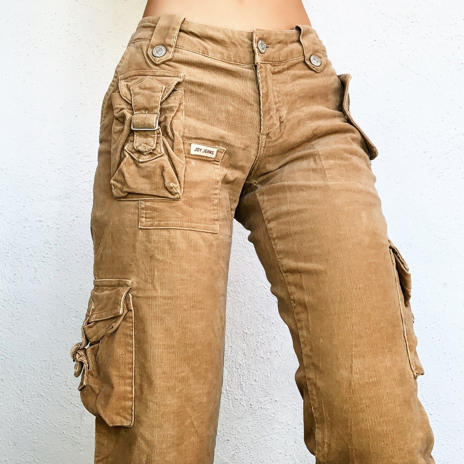 Tan Corduroy Cargo Pants