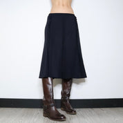 Max Mara Black Midi Skirt (Large)