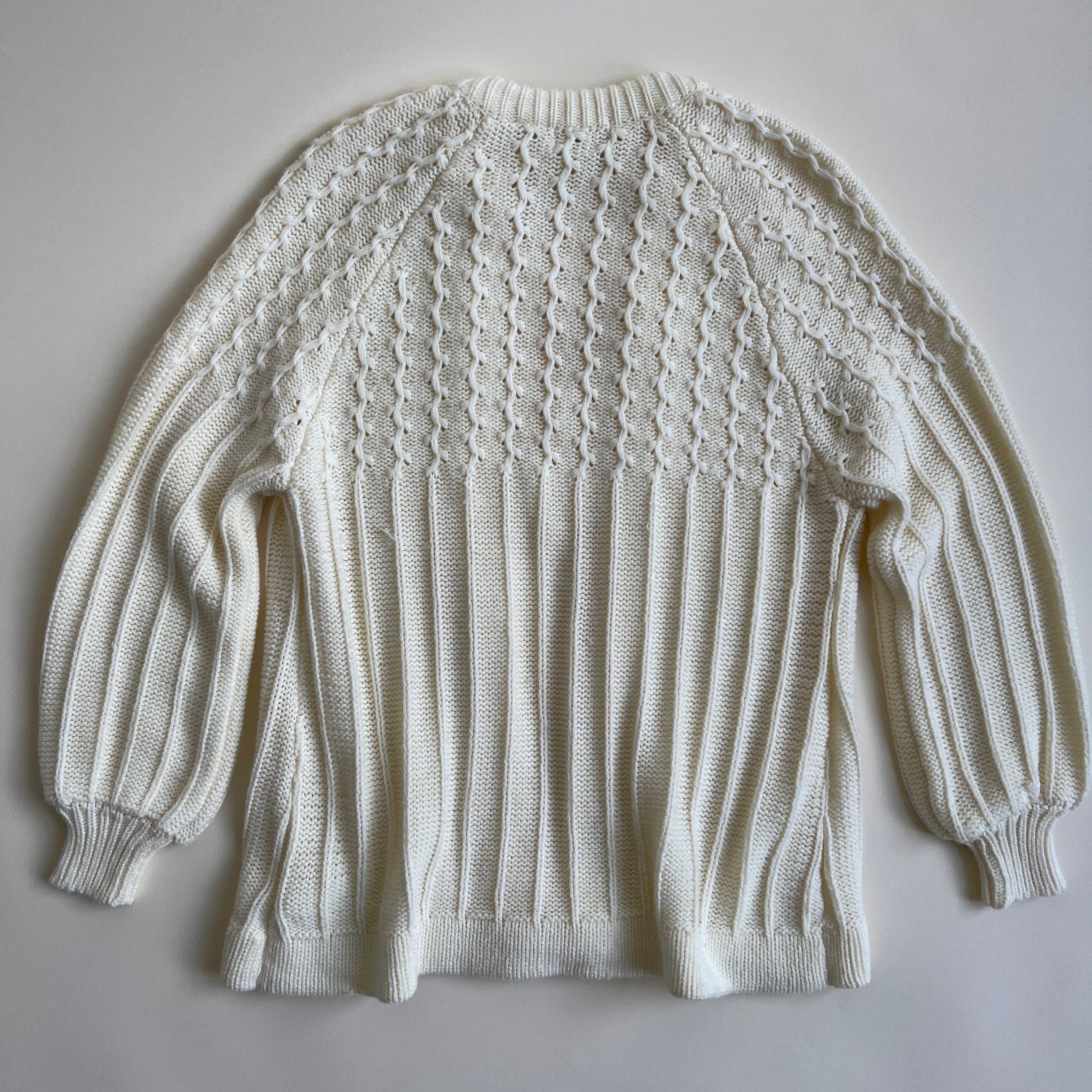Vintage cream open tie cardigan