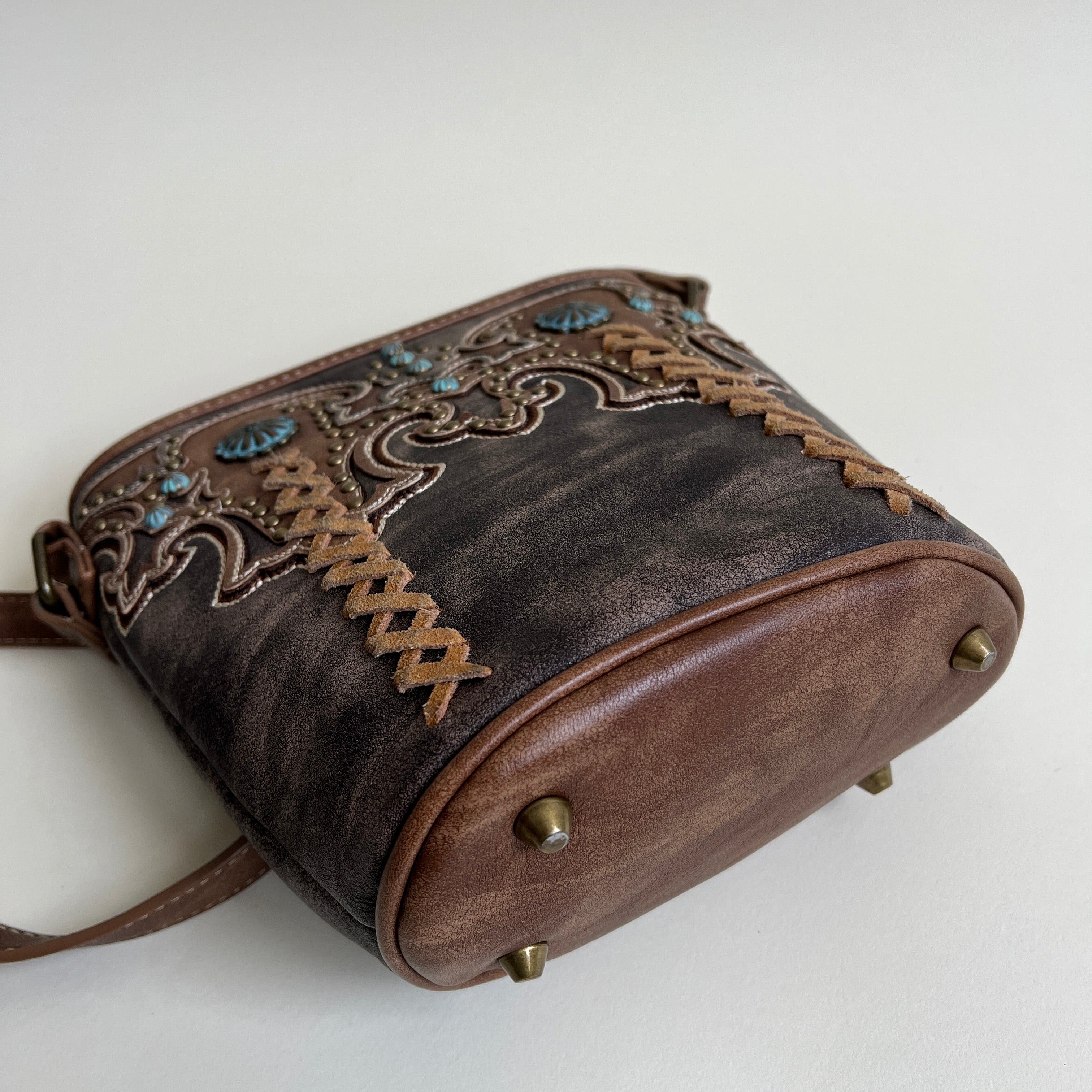 Faux leather boho western purse
