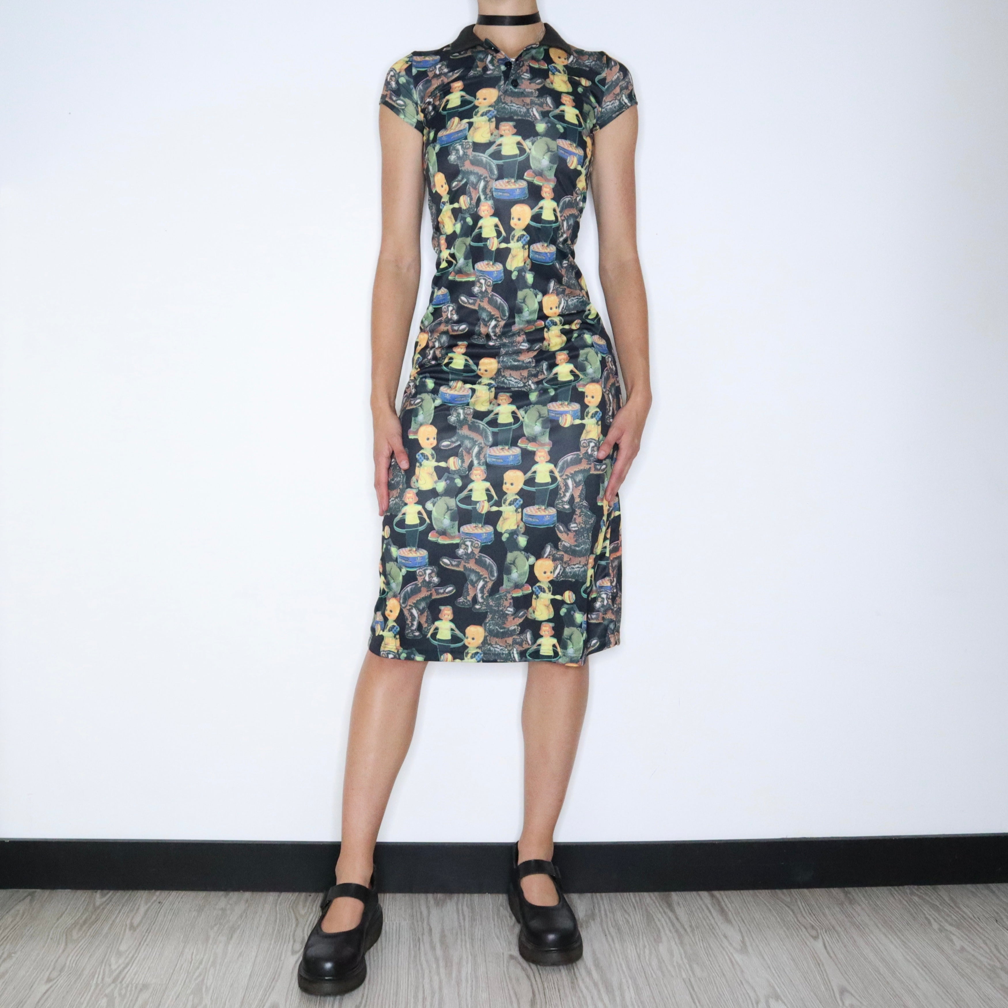 Haunted Doll Print Dress (XS)