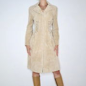 Beige Suede Corset Jacket (Small) 