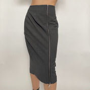pinstripe zipper skirt - size 4