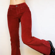 Brick Red Corduroy Flares