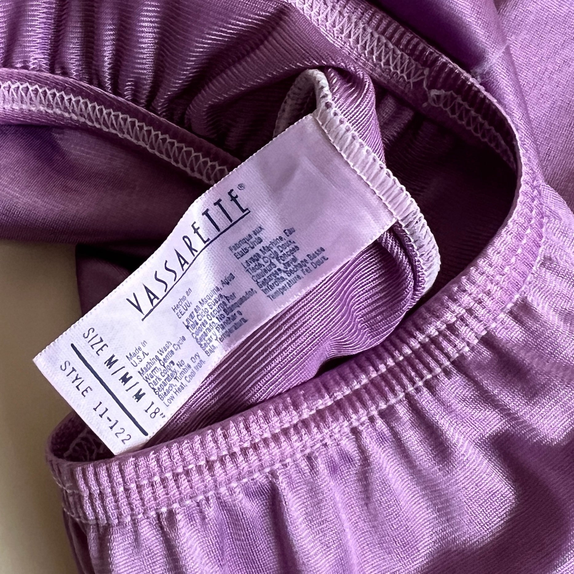 Hand dyed purple satin slip skirt (S/M)