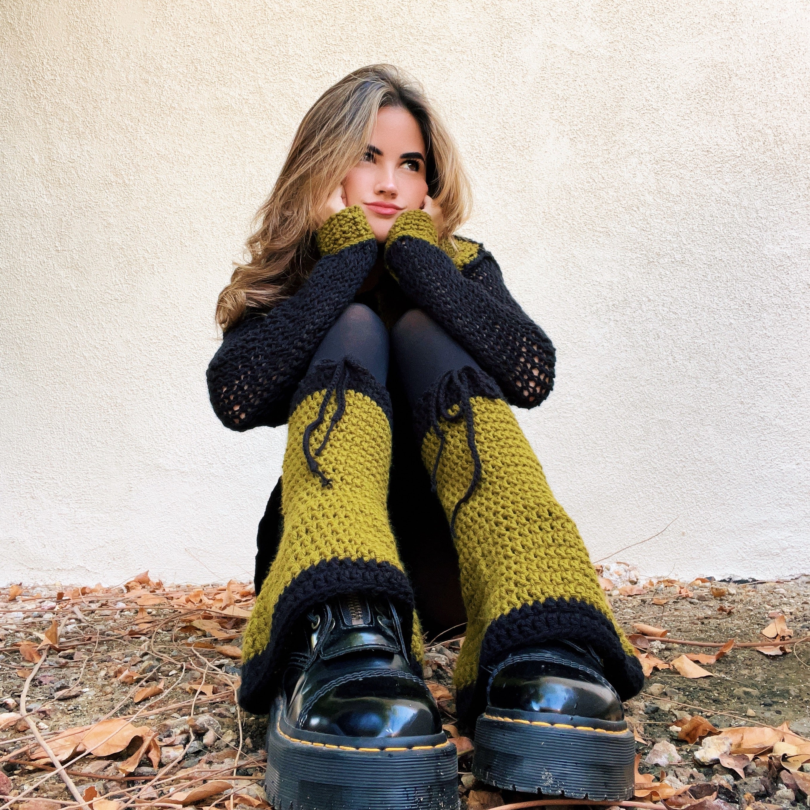 Handmade Shrug Top & Boot Cover Set