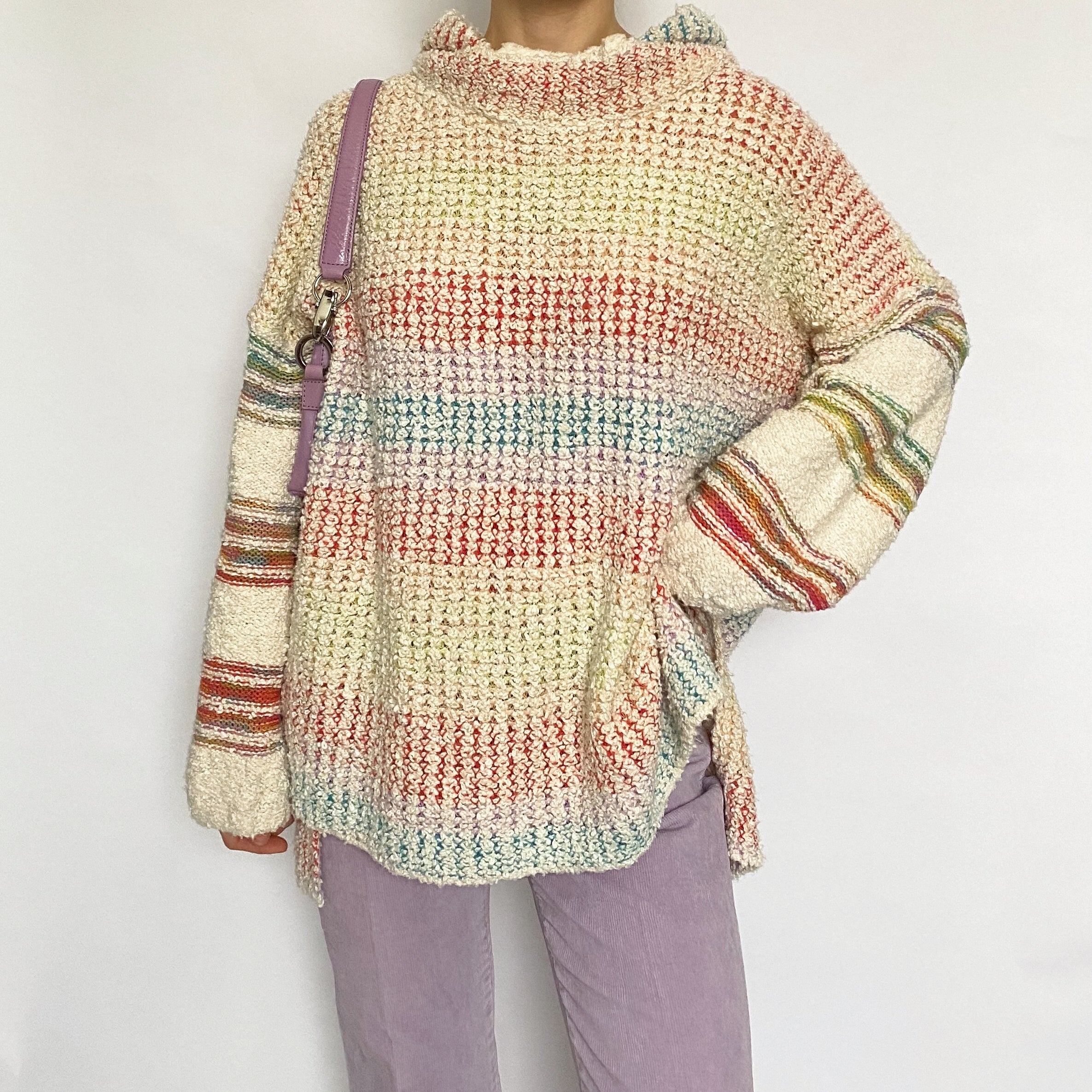 oversized hooded sweater - small