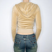JUICY COUTURE Tan Velour Hoodie (S)