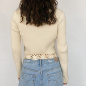 dkny tie front knit - small