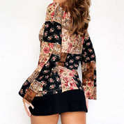 90s Floral Patchwork Top