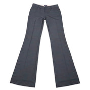 Y2K Gray Low Rise Pinstripe Flare Pants (XS)