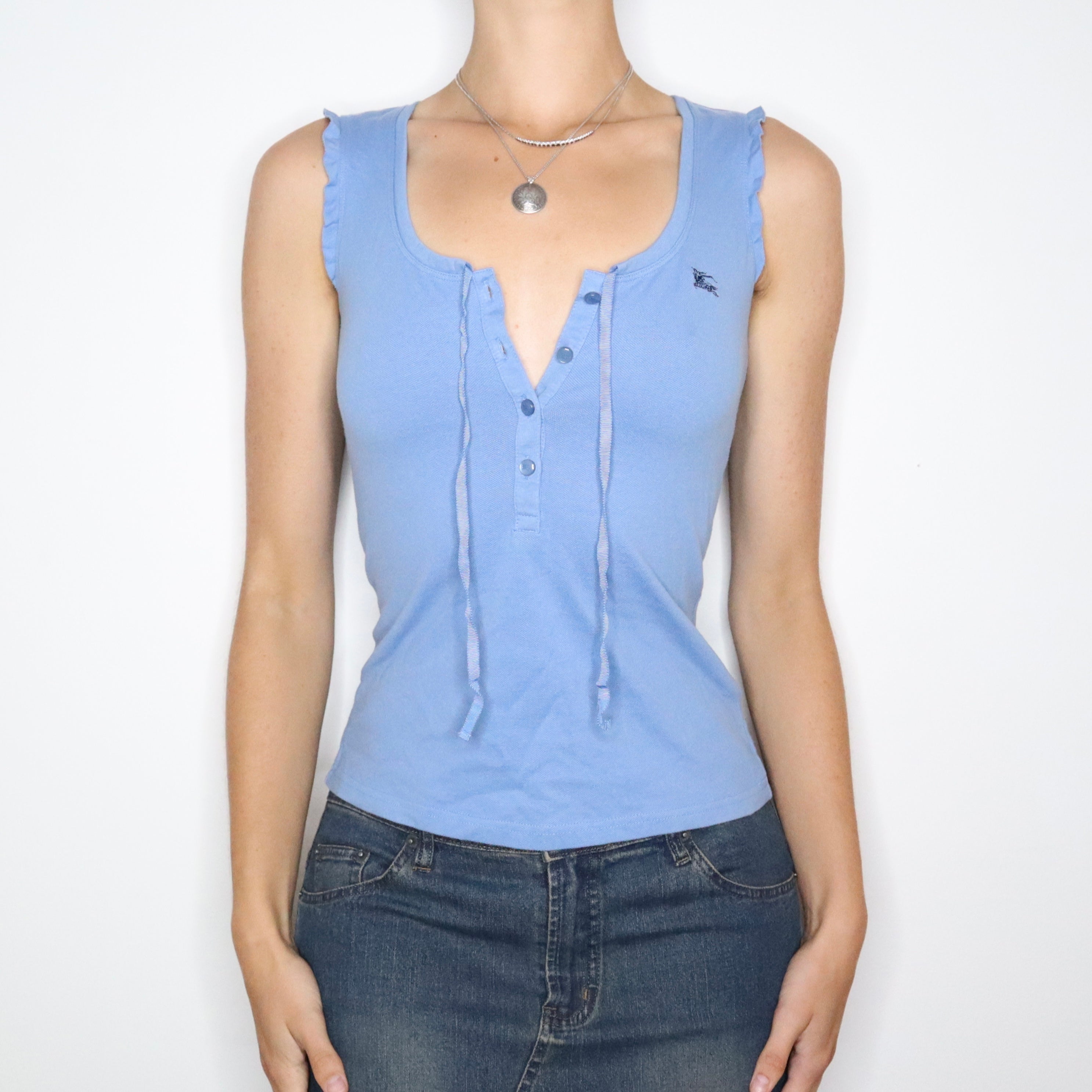 Burberry Blue Tank Top (Small)