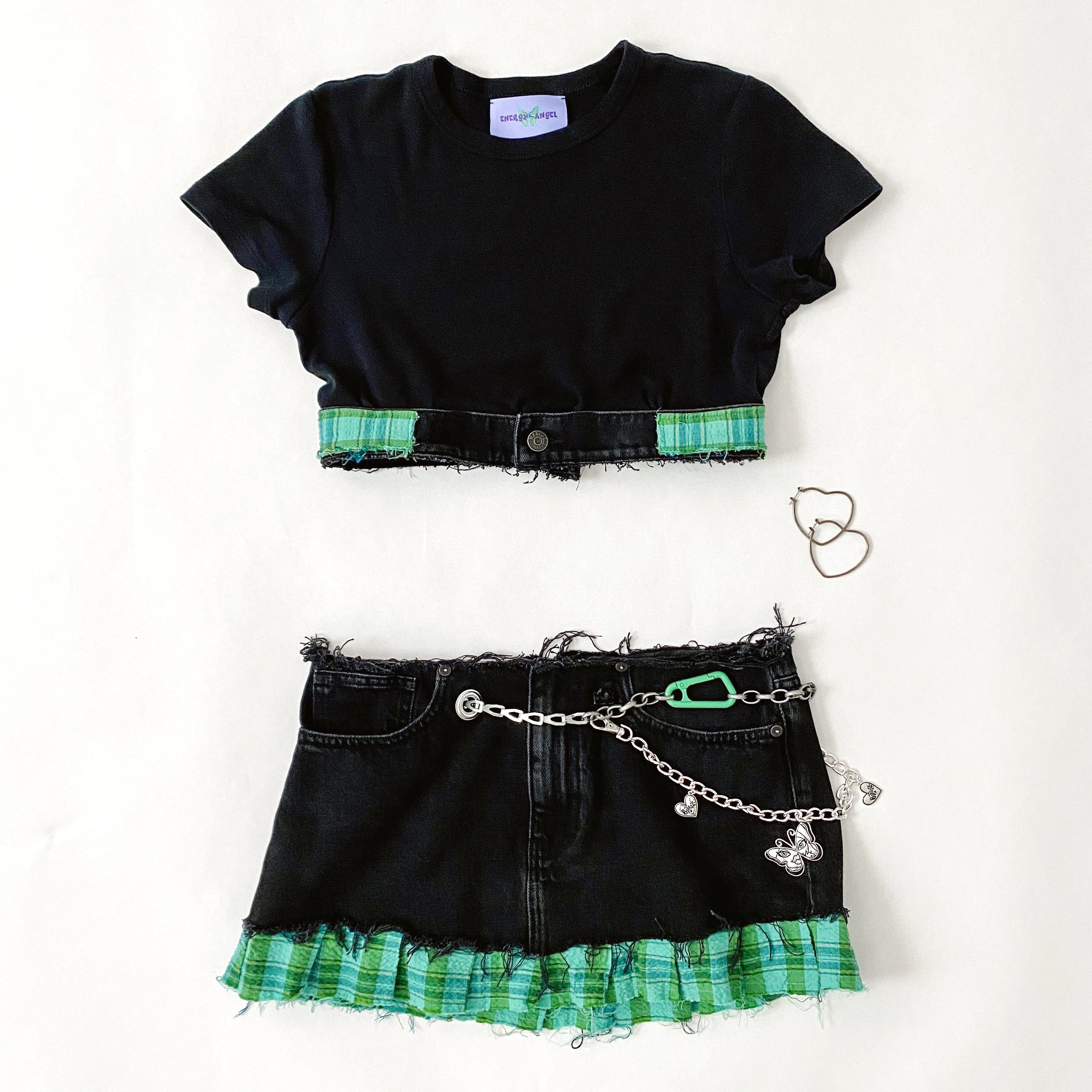 minxy schoolgirl jade set - xs