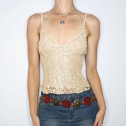 Gold Beaded Lace Camisole (Small)