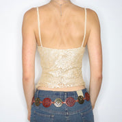 Gold Beaded Lace Camisole (Small)