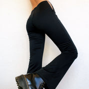 Vintage Black Rhinestone Pants