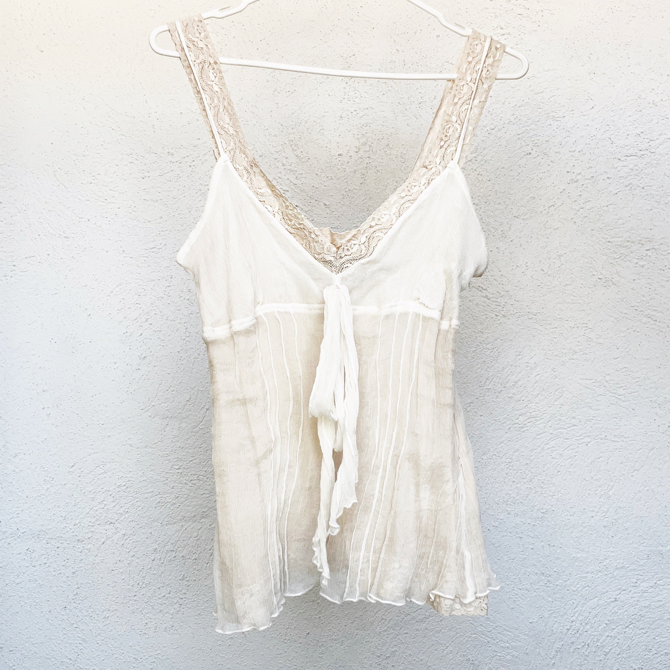 Dainty Creamy Silk Tank