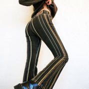 Vintage Striped Corduroy Flares