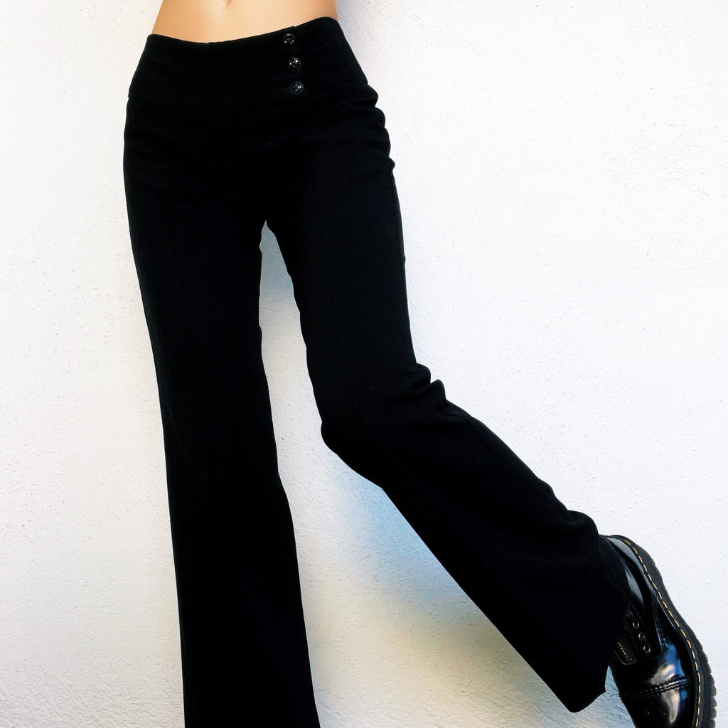 Early 2000s Black Flare Pants — Holy Thrift