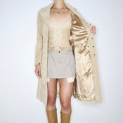 Beige Suede Corset Jacket (Small) 