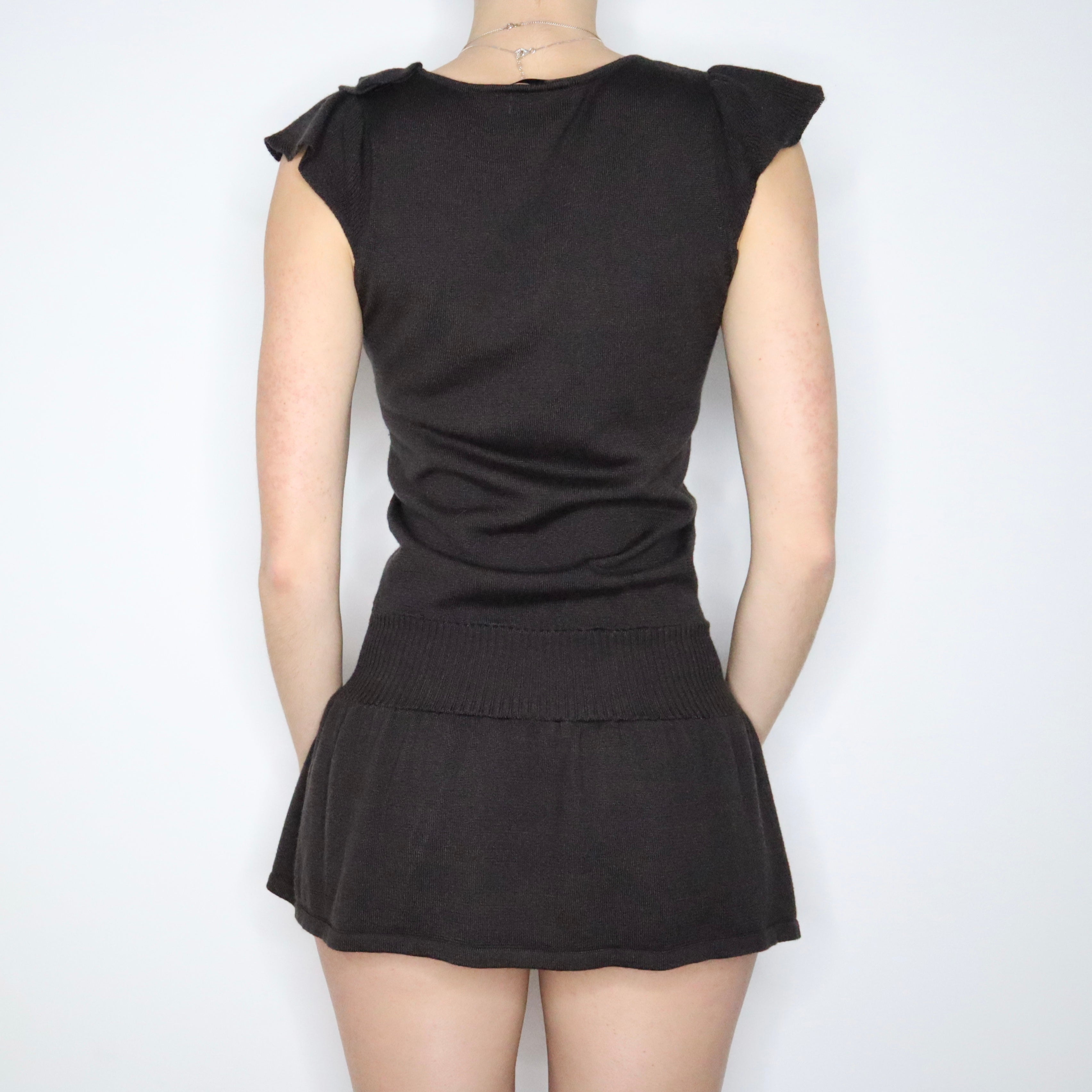 Y2K Knit Drop Waist Top/Dress (S) Holy Thrift Y2K Knit Drop Waist Top/Dress (S) Holy Thrift