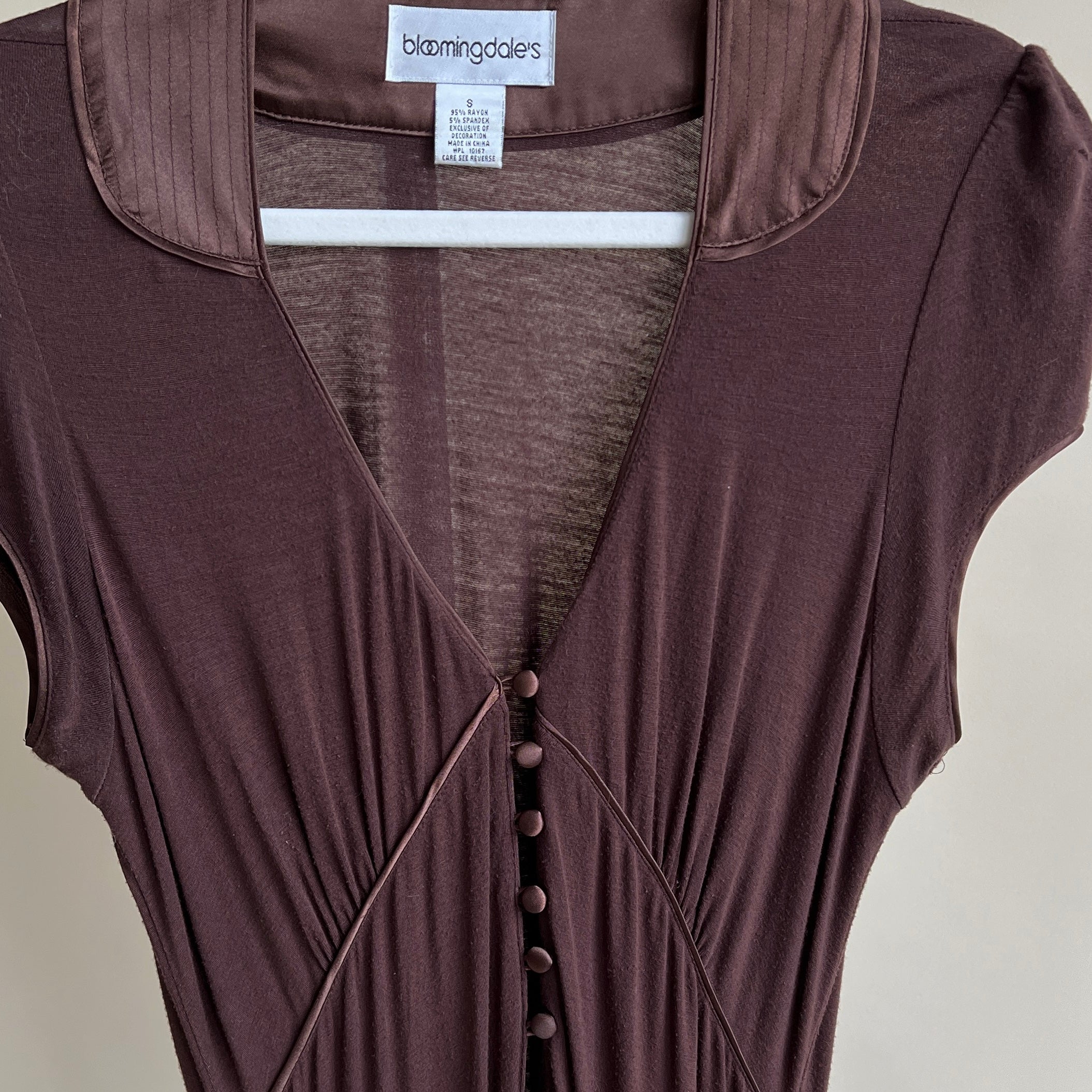 00s espresso brown drop waist maxi dress (S/M)