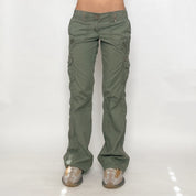 y2k olive cargos - small