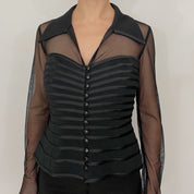mesh blouse - size 8