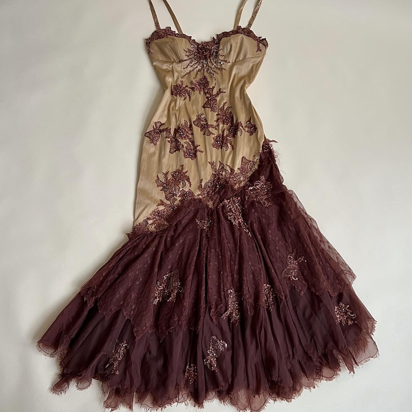 00s designer boho fairy formal dress (XL)