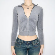 Y2K JUICY COUTURE Gray Zip Up (XS)