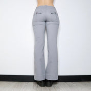 Y2K Light Gray Low Rise Cargo Pants (S)