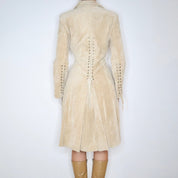 Beige Suede Corset Jacket (Small) 