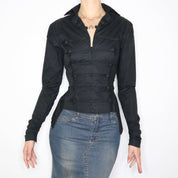 90s BRYON LARS Gothic Blouse (M)