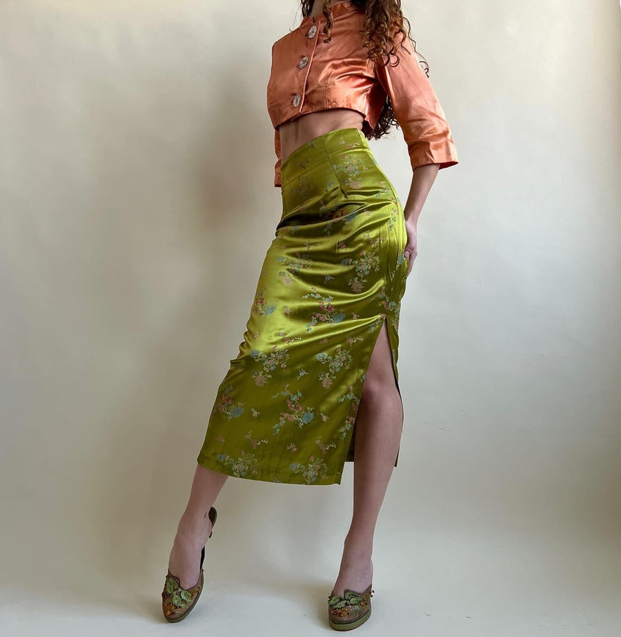 Satin maxi shop skirt 90s