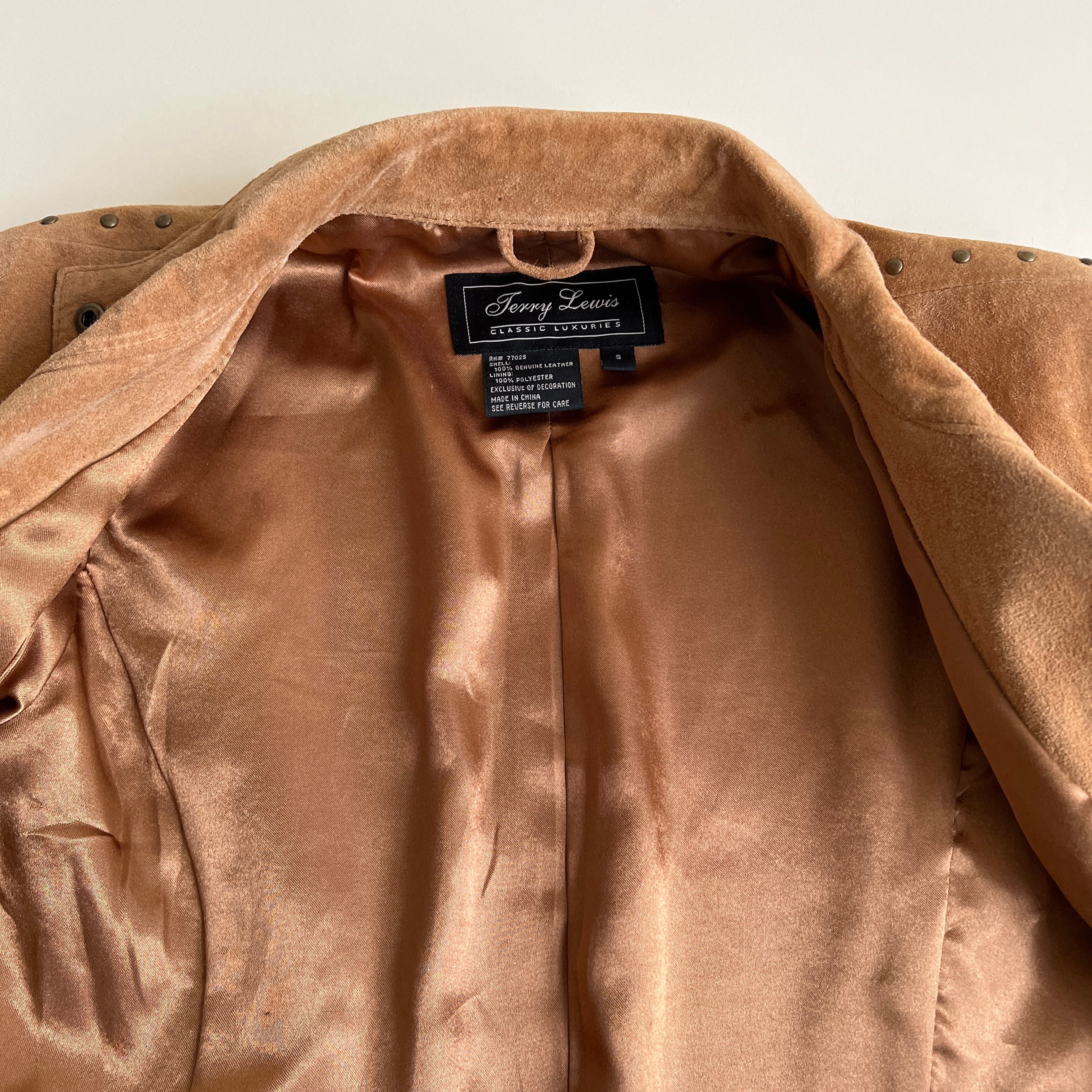 Vintage 90s suede jacket + pant set - M